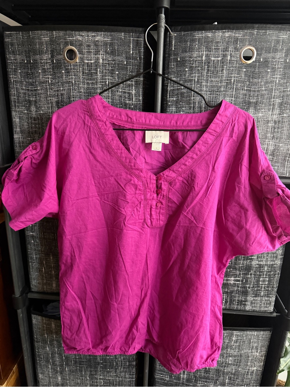 Loft Fuschia Pink Blous size Small